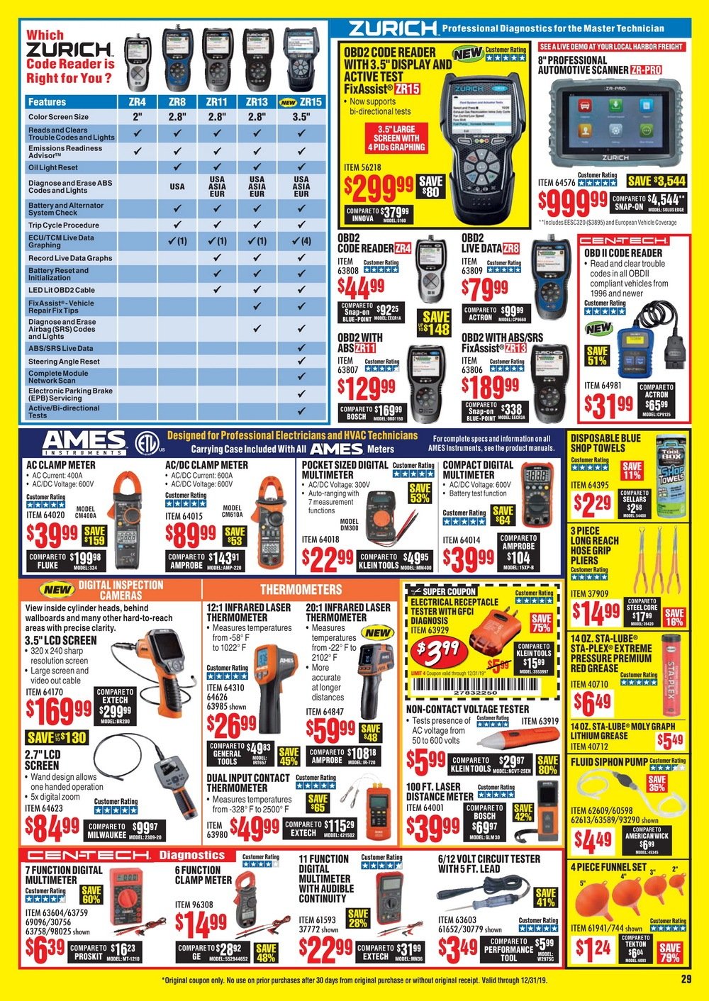 Harbor Freight Monthly Ad December, 2019