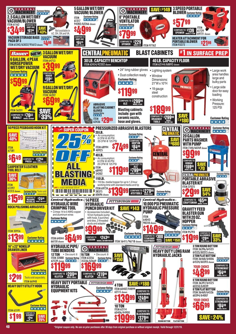 Harbor Freight Monthly Ad December, 2019