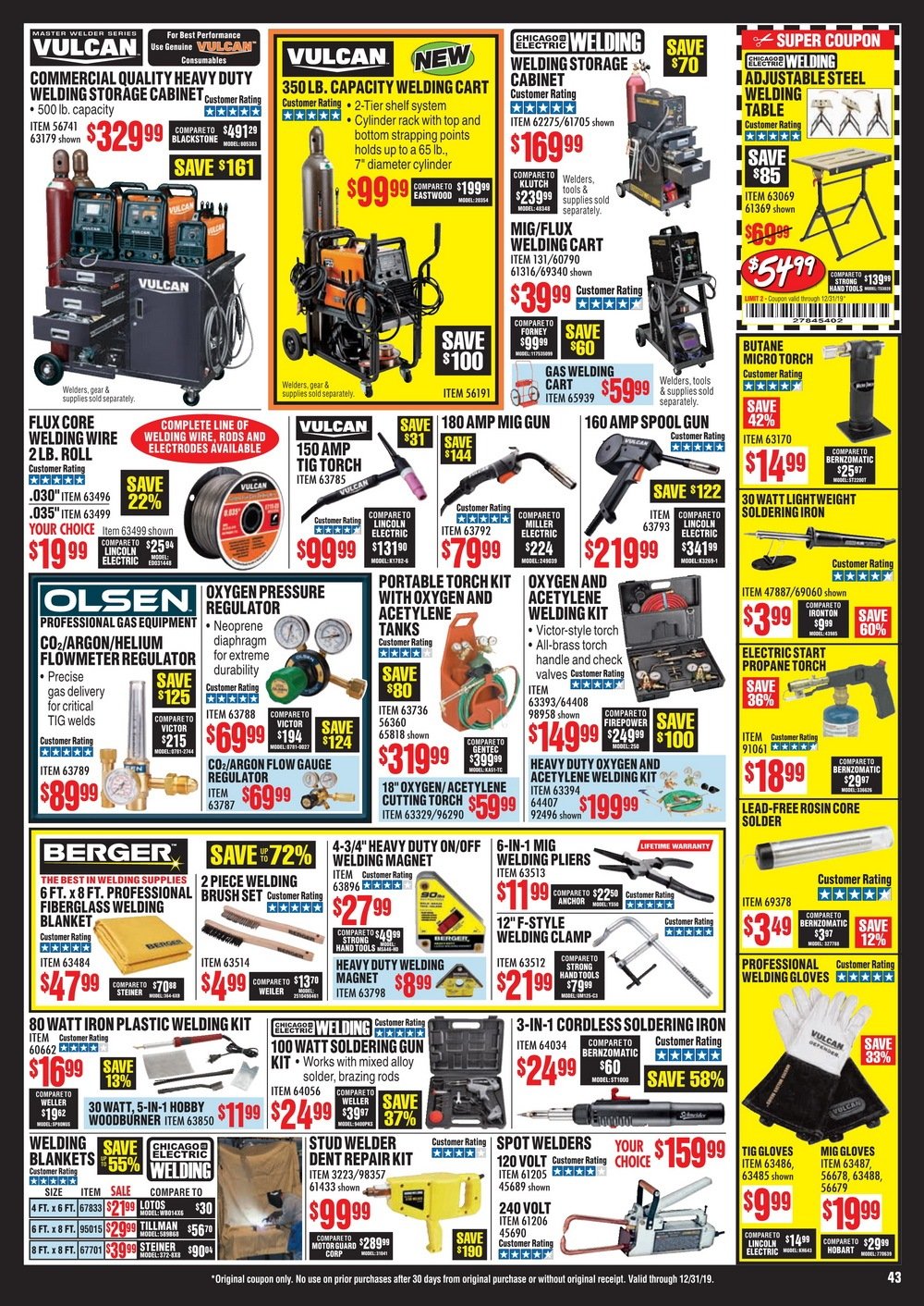 Harbor Freight Monthly Ad December, 2019