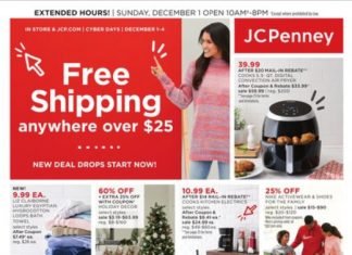 JCPenney Special Ad Sale Dec 01 – Dec 04, 2019