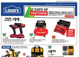 Lowe’s Weekly Ad Dec 05 – Dec 11, 2019