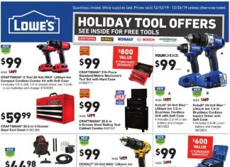 Lowe’s Weekly Ad Dec 12 – Dec 24, 2019