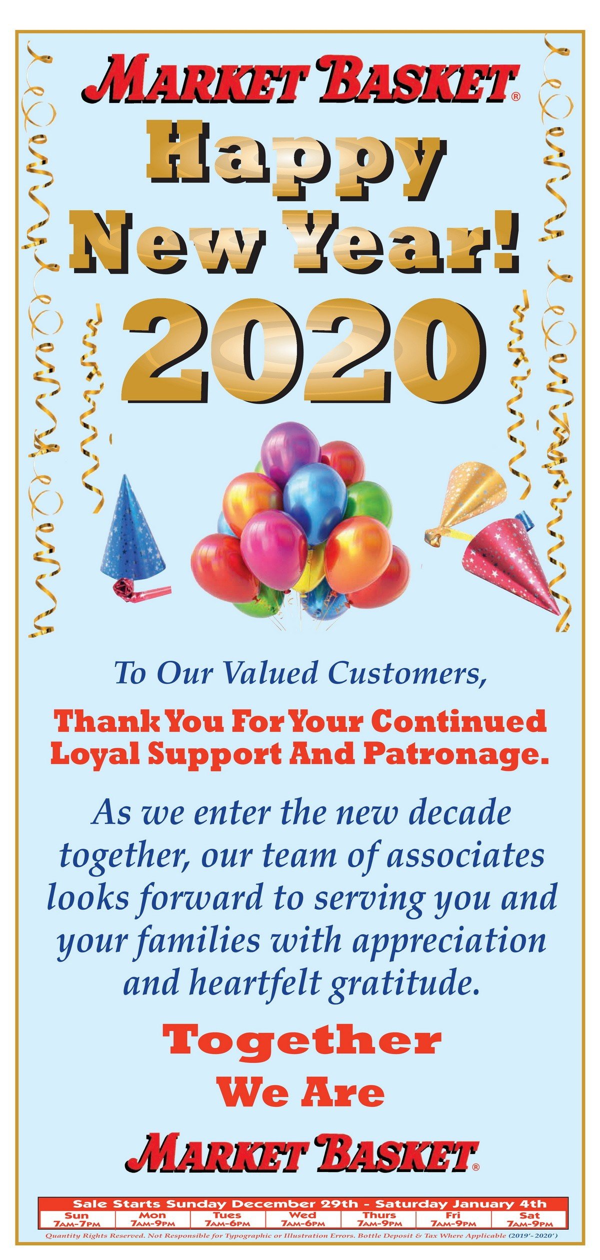 Market Basket Weekly Ad Dec 29 Jan 04, 2020