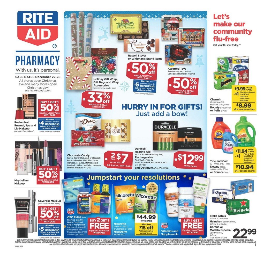 Rite Aid Weekly Ad Dec 22 Dec 28, 2019