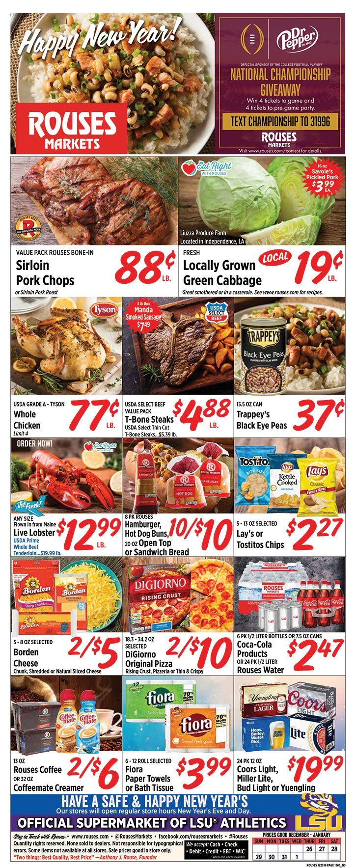 Rouses Weekly Ad Dec 26 Jan 01, 2020