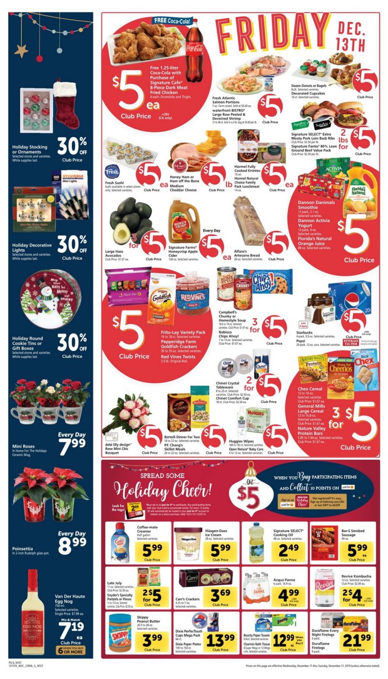 Safeway Weekly Ad Dec 11 Dec 17, 2019