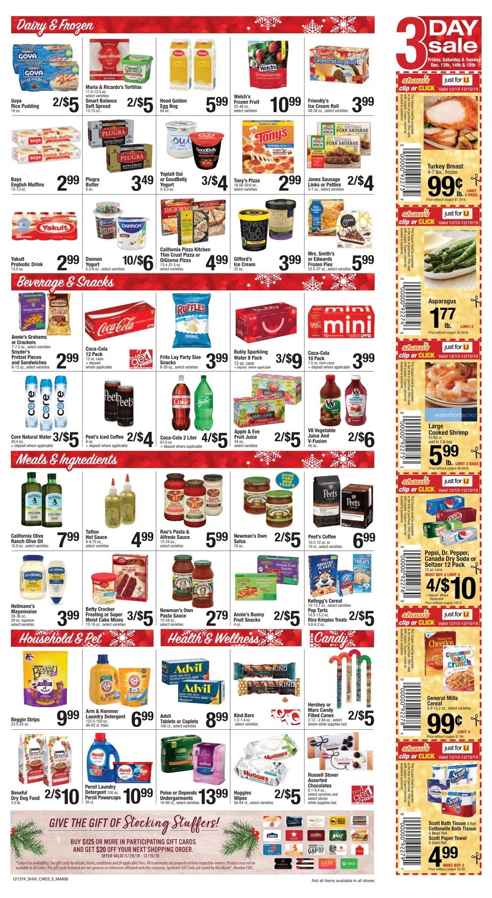 Shaw's Weekly Ad Dec 13 Dec 19, 2019