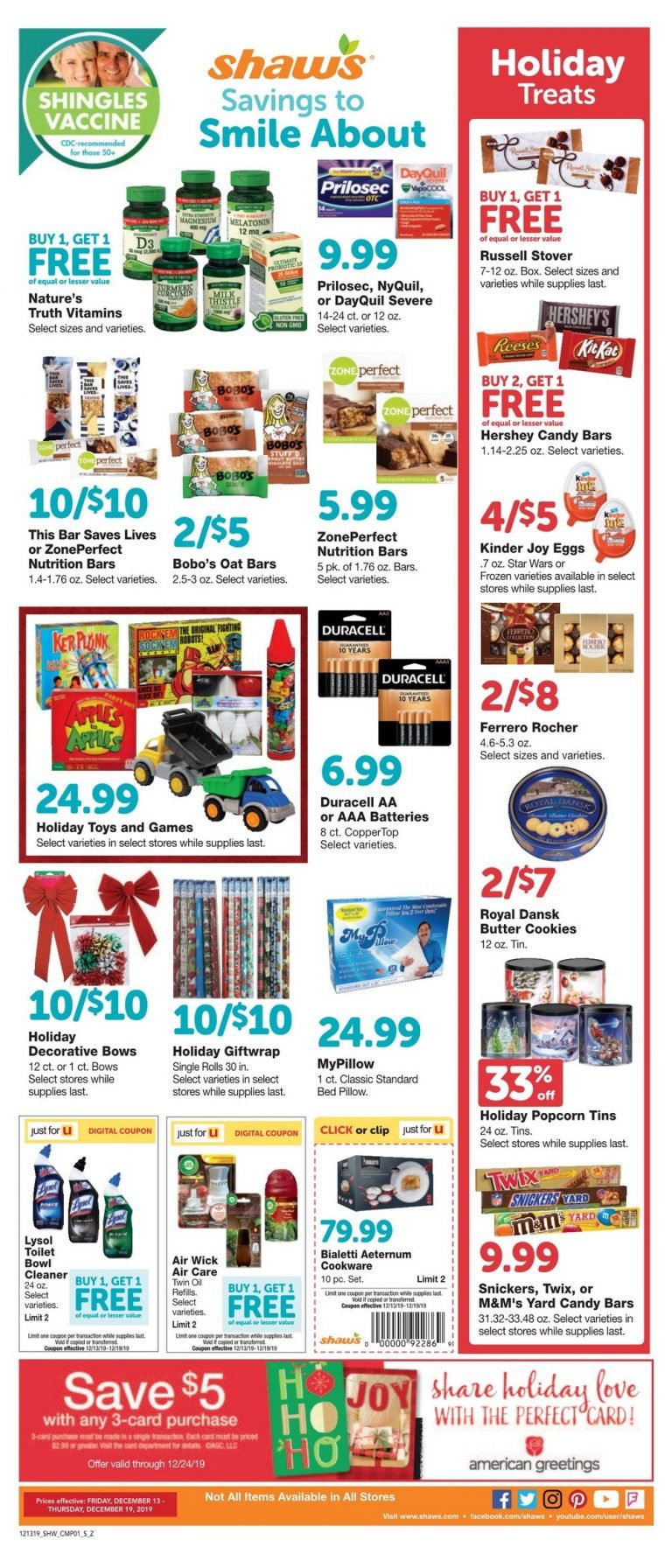 Shaw's Weekly Ad Dec 13 – Dec 19, 2019