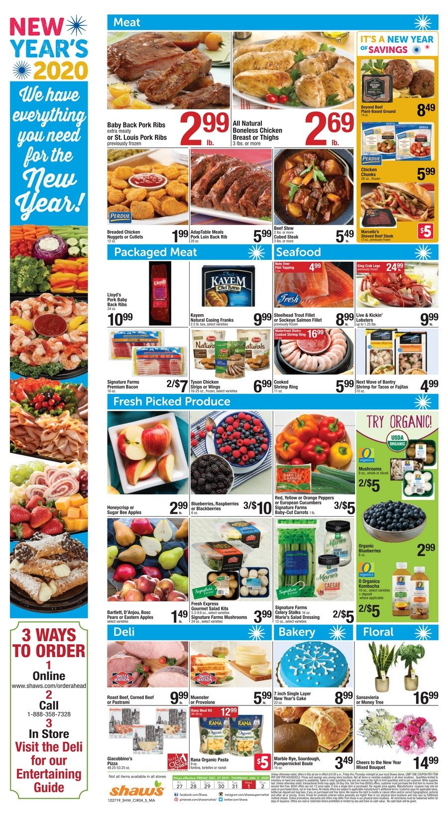 Shaw's Weekly Ad Dec 27 Jan 02, 2020