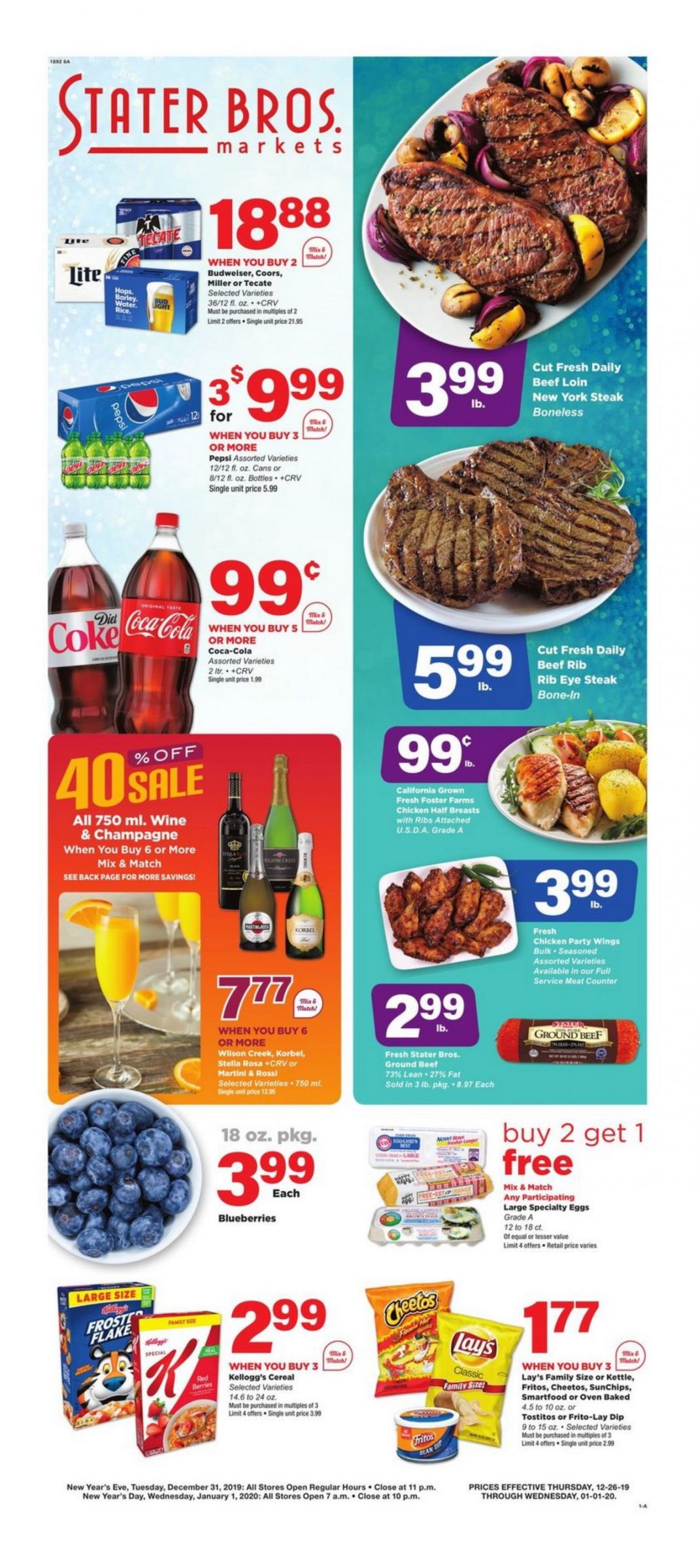 Stater Bros Weekly Ad Dec 26 Jan 01, 2020