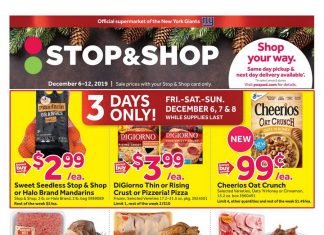 Stop & Shop Weekly Circular Dec 06 – Dec 12, 2019