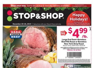 Stop & Shop Weekly Circular Dec 20 – Dec 26, 2019