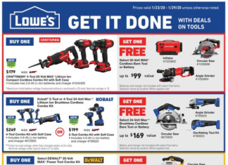 Lowe’s Weekly Ad Jan 23 – Jan 29, 2020
