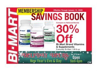 Bi Mart Weekly Ad Dec 31 – Jan 12, 2020