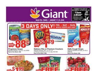 Giant Food Weekly Circular Jan 17 – Jan 23, 2020