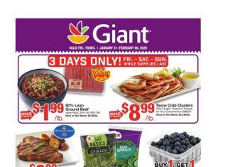 Giant Food Weekly Circular Jan 31 – Feb 6, 2020
