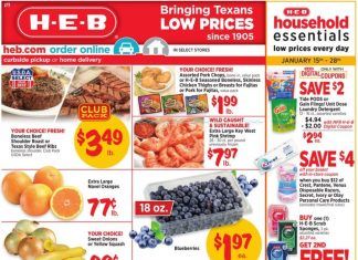 HEB Weekly Ad Jan 15 – Jan 21, 2020