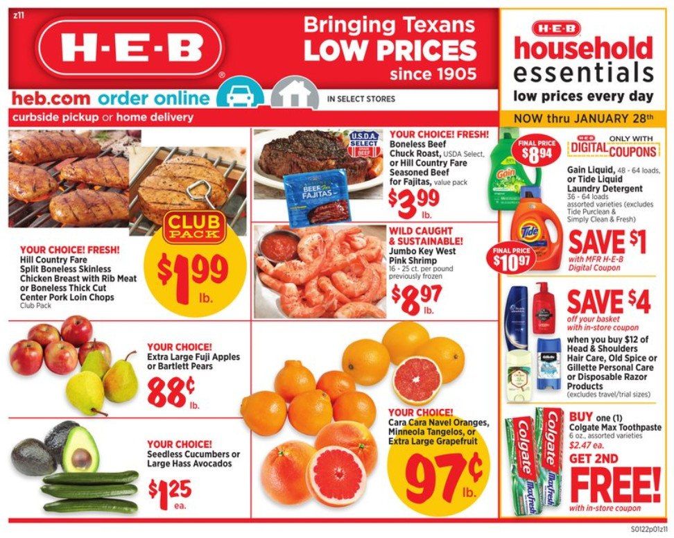 HEB Weekly Ad Jan 22 Jan 28, 2020