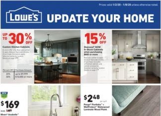 Lowe’s Weekly Ad Jan 02 – Jan 08, 2020