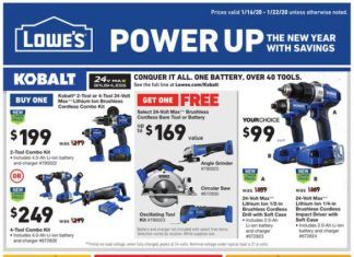Lowe’s Weekly Ad Jan 16 – Jan 22, 2020