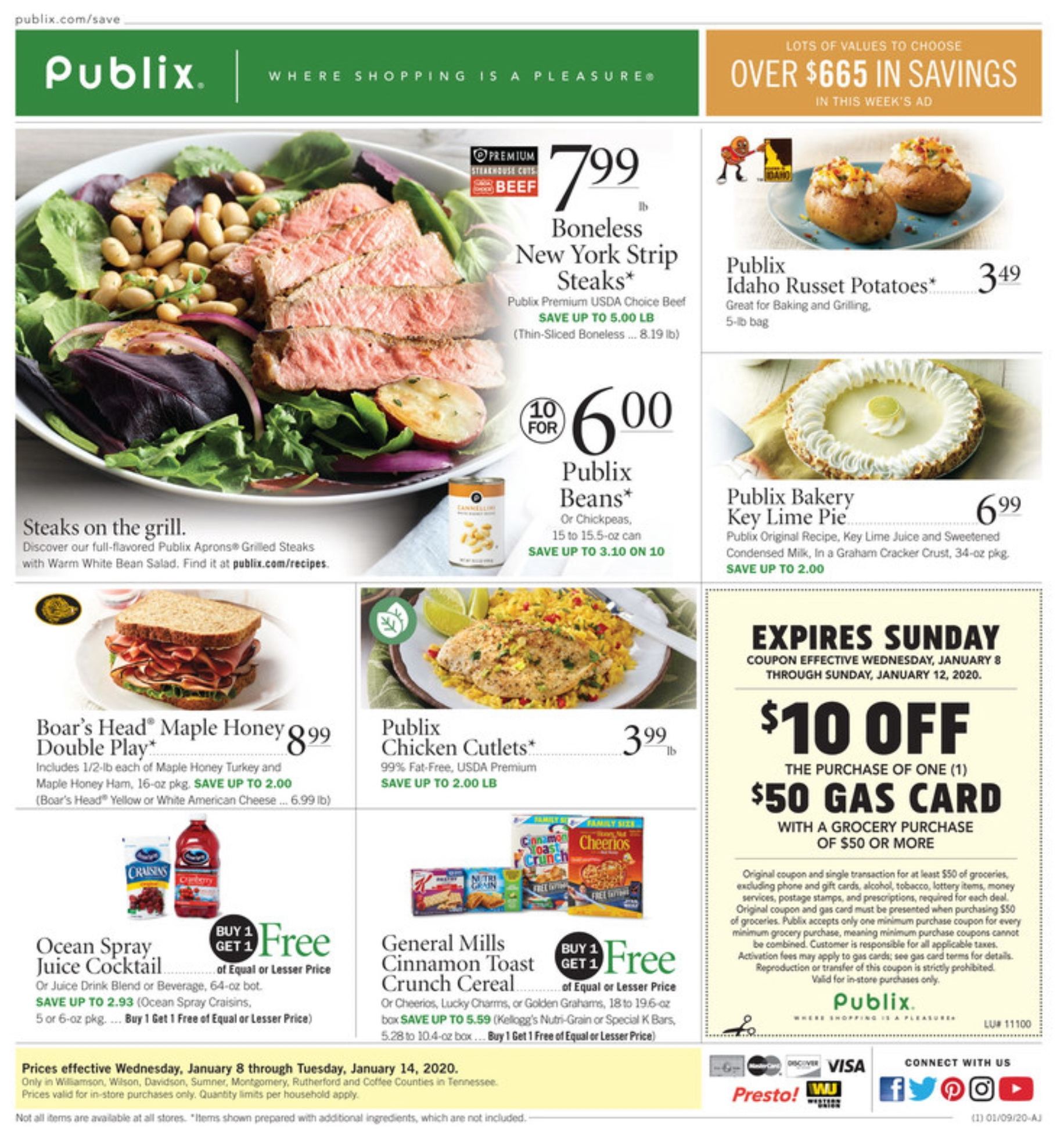 Publix Weekly Ad Jan 8 – Jan 14, 2020