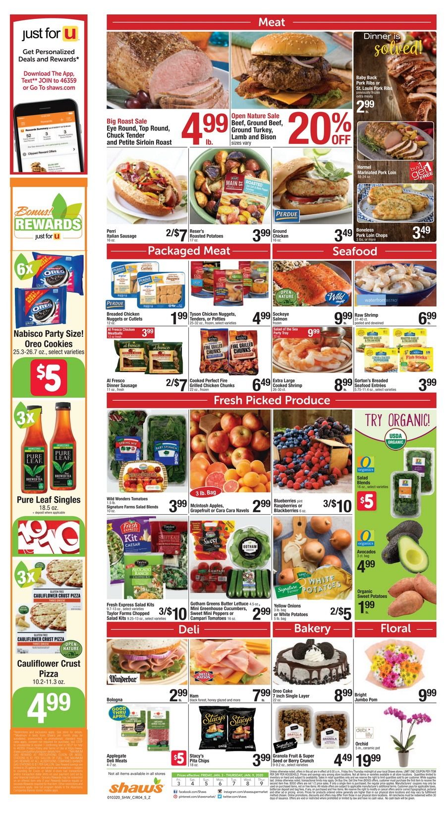 Shaw's Weekly Ad Jan 03 Jan 09, 2020