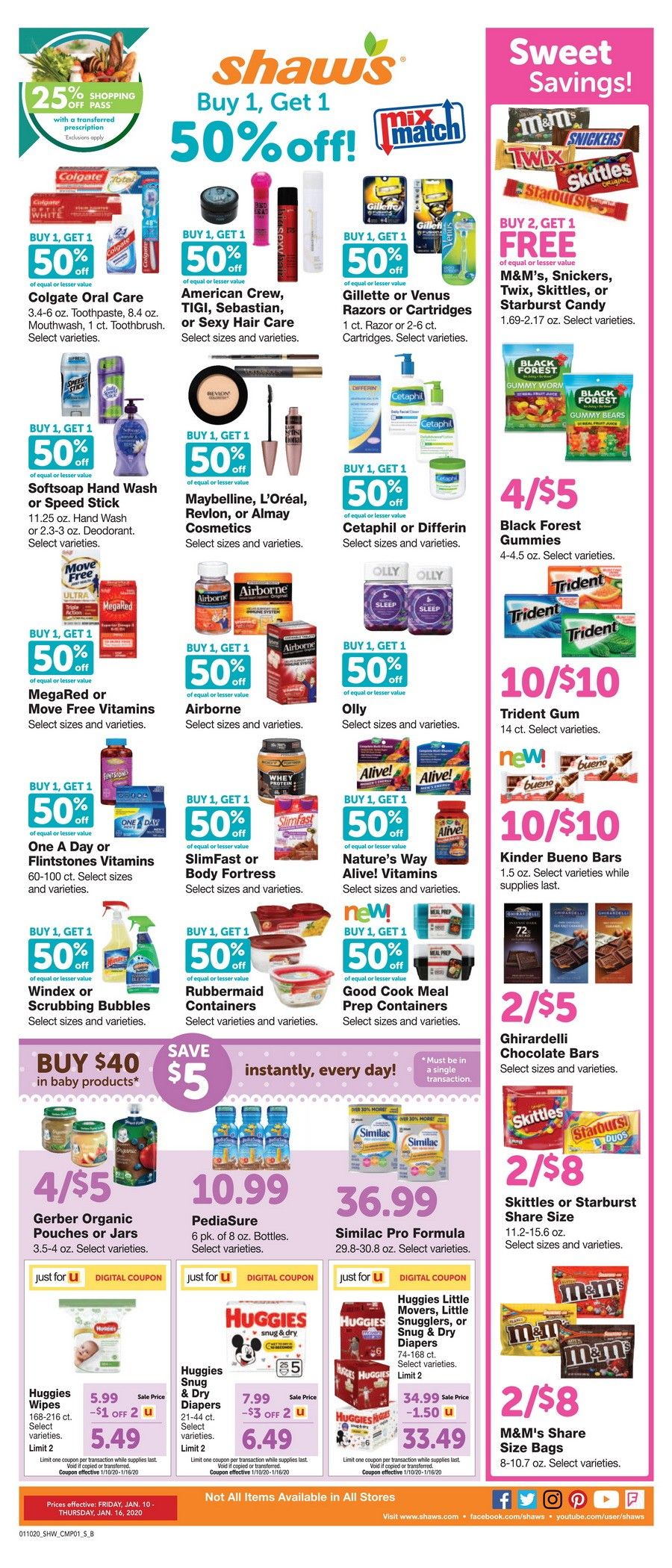 Shaw's Weekly Ad Jan 10 – Jan 16, 2020