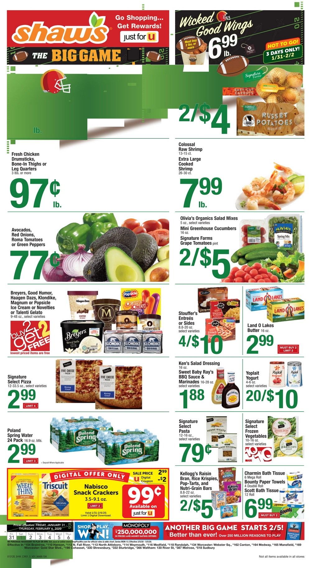 Shaw's Weekly Ad Jan 31 Feb 6, 2020