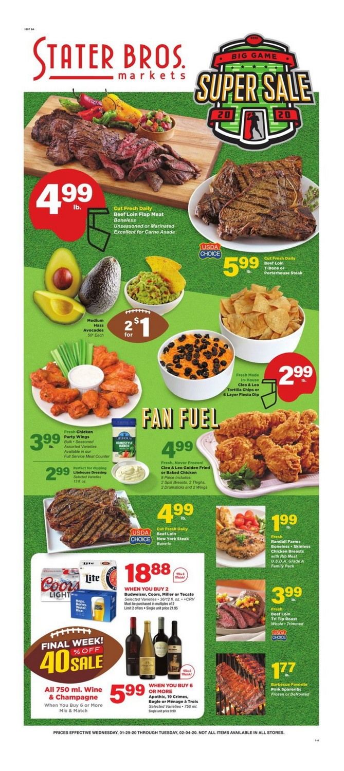 Stater Bros Weekly Ad Jan 29 Feb 04, 2020