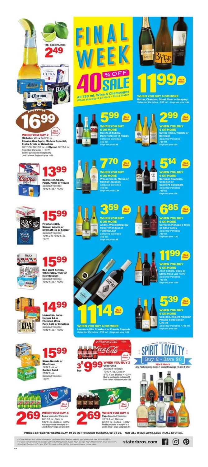 Stater Bros Weekly Ad Jan 29 Feb 04, 2020