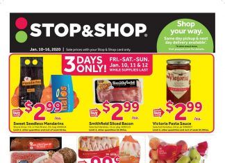 Stop & Shop Weekly Circular Jan 10 – Jan 16, 2020