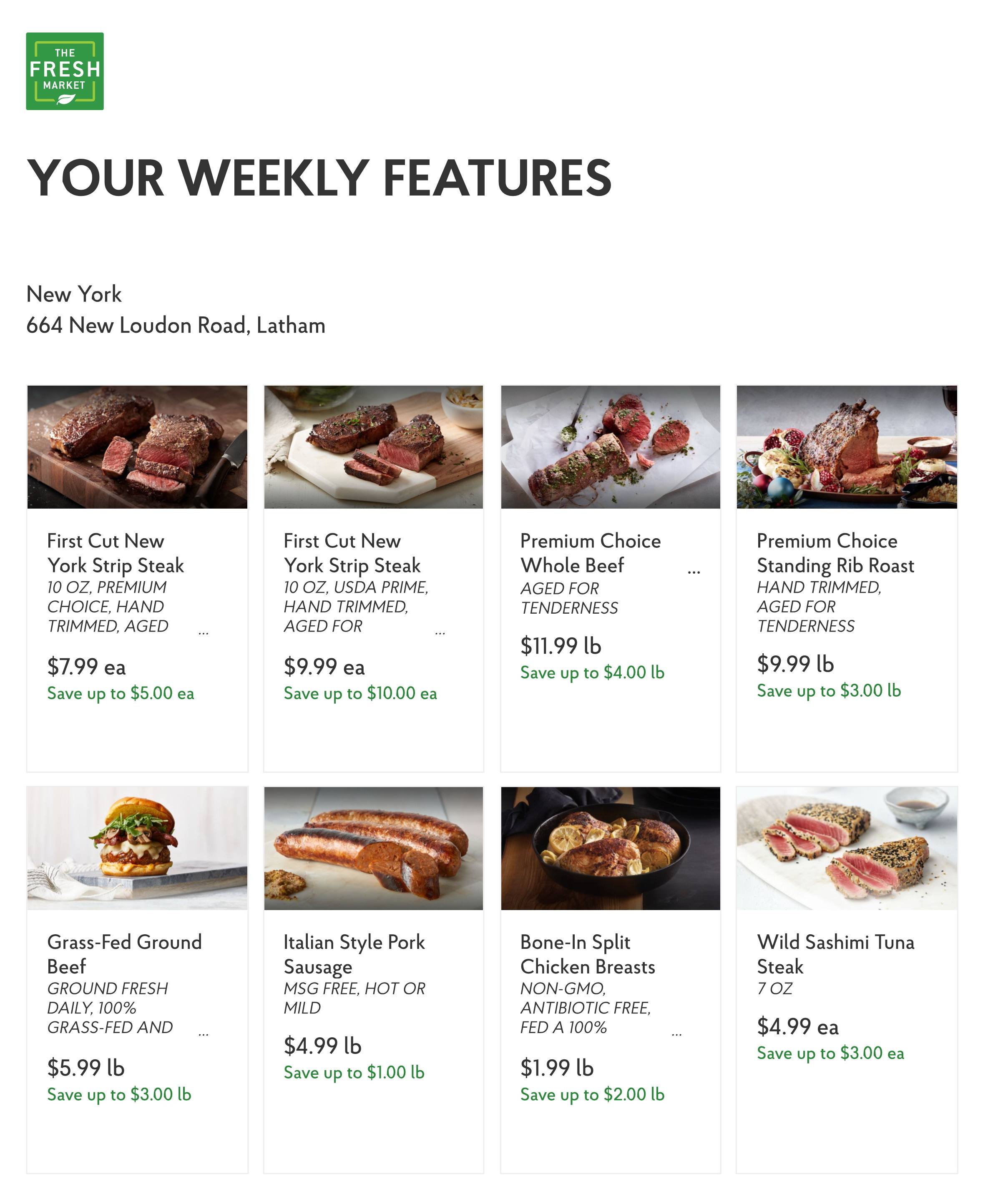 The Fresh Market Weekly Specials Jan 15 Jan 21, 2020