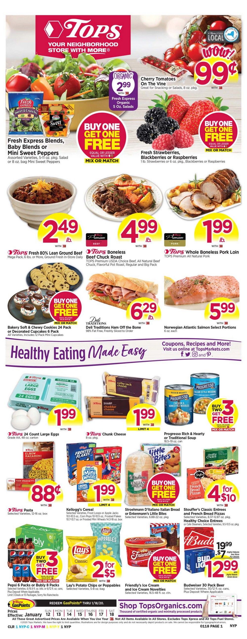 Tops Weekly Circular Jan 12 Jan 18, 2020