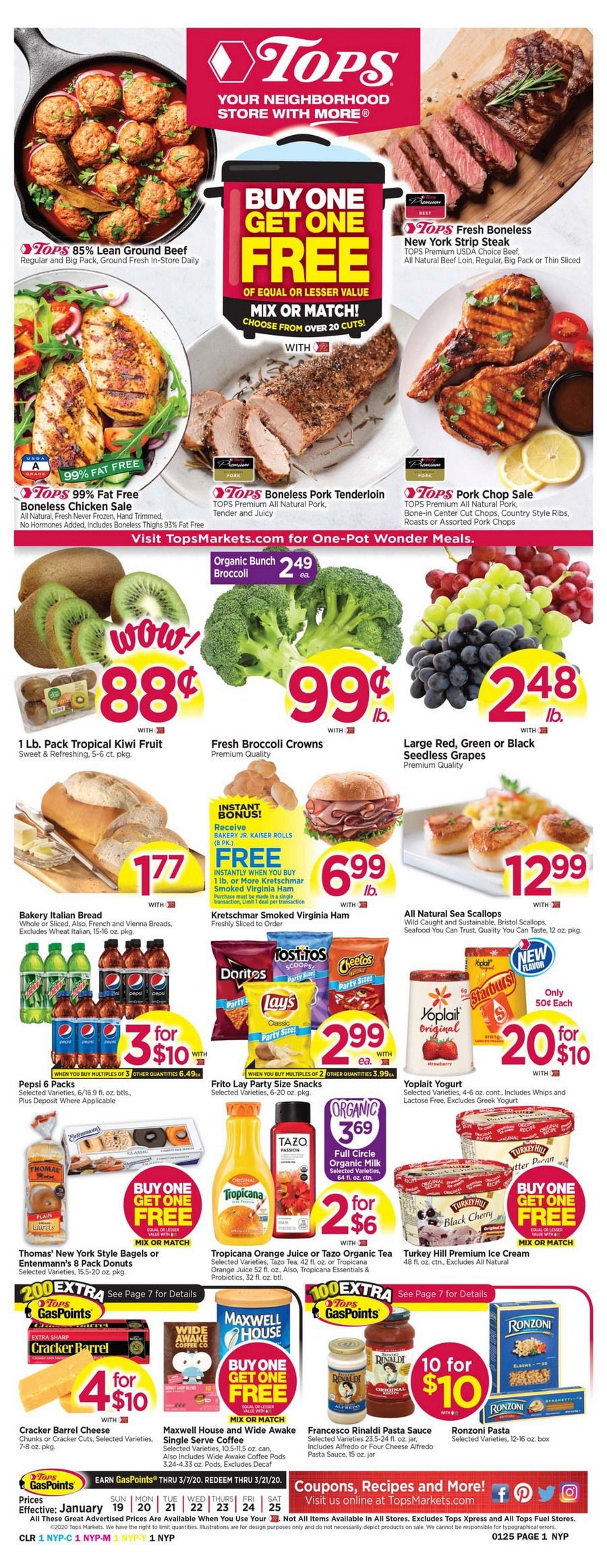 Tops Weekly Circular Jan 19 Jan 25, 2020