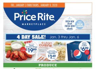Price Rite Weekly Ad Jan 3 – Jan 9, 2020