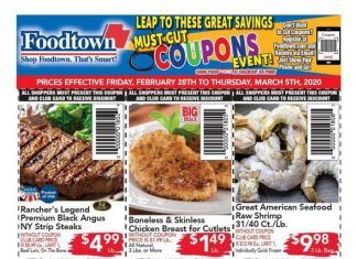 Foodtown Weekly Ad Feb 28 – Mar 05, 2020