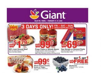 Giant Food Weekly Circular Feb 21 – Feb 27, 2020