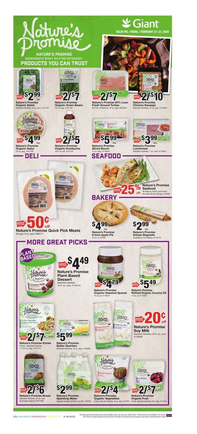 Giant Food Weekly Circular Feb 21 - Feb 27, 2020