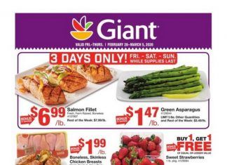 Giant Food Weekly Circular Feb 28 – Mar 05, 2020