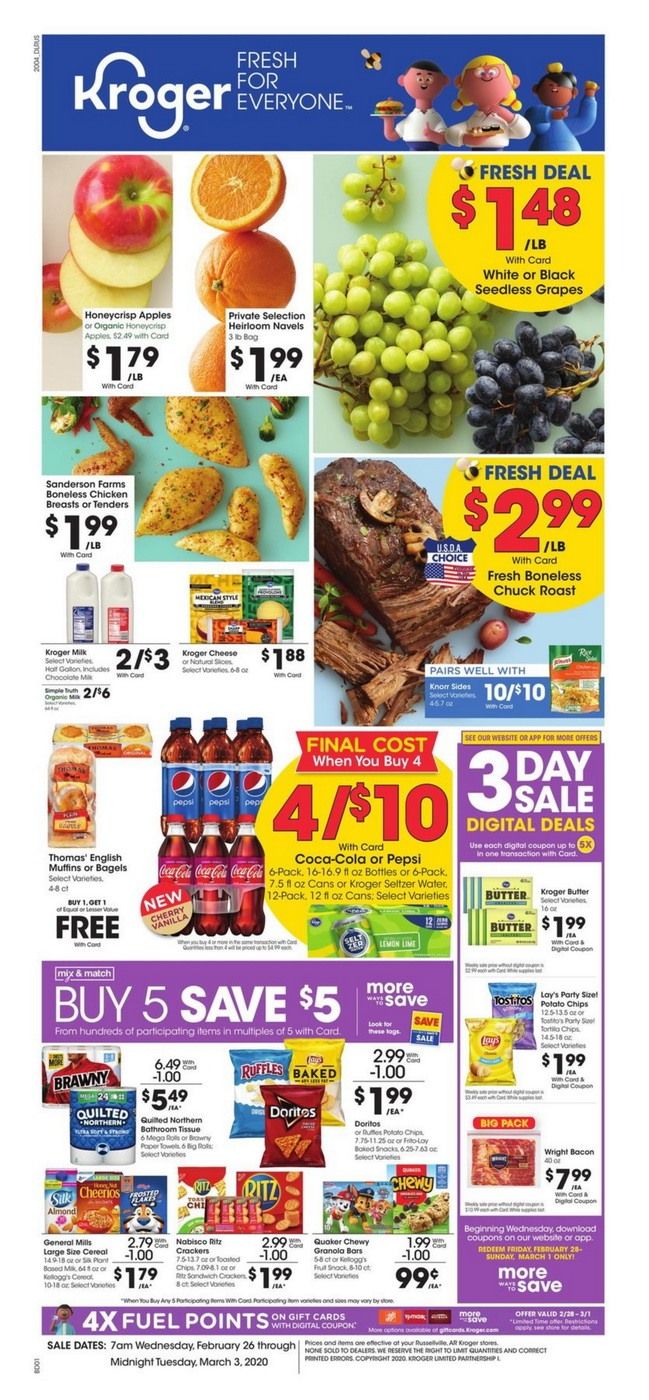 Kroger Weekly Ad Feb 26 Mar 03, 2020