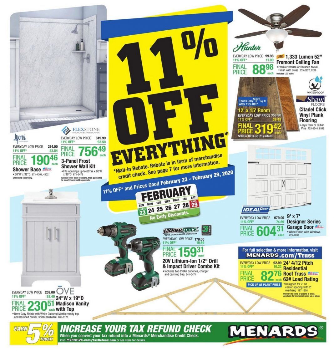 Menards Weekly Ad Feb 23 Feb 29, 2020