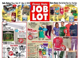 Ocean State Job Lot Weekly Ad Feb 27 – Mar 04, 2020