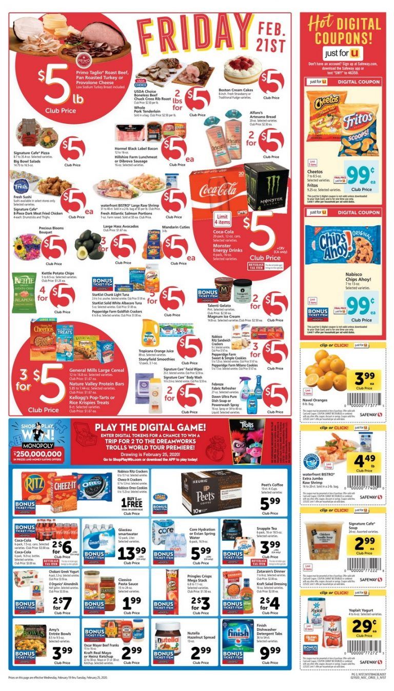 Safeway Weekly Ad Feb 19 Feb 25, 2020