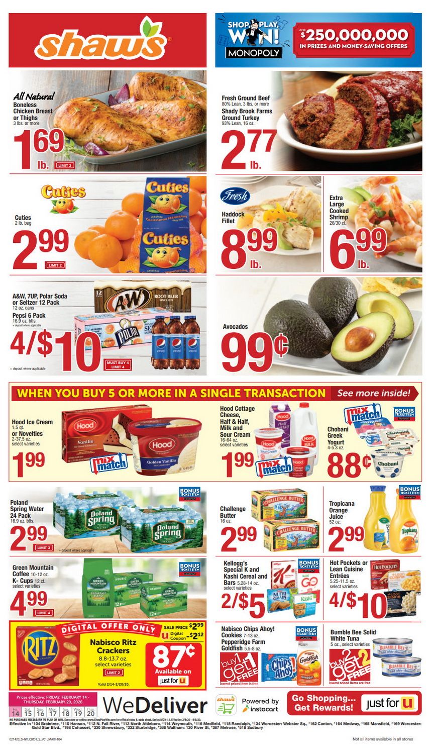 Shaw's Weekly Ad Feb 14 Feb 20, 2020