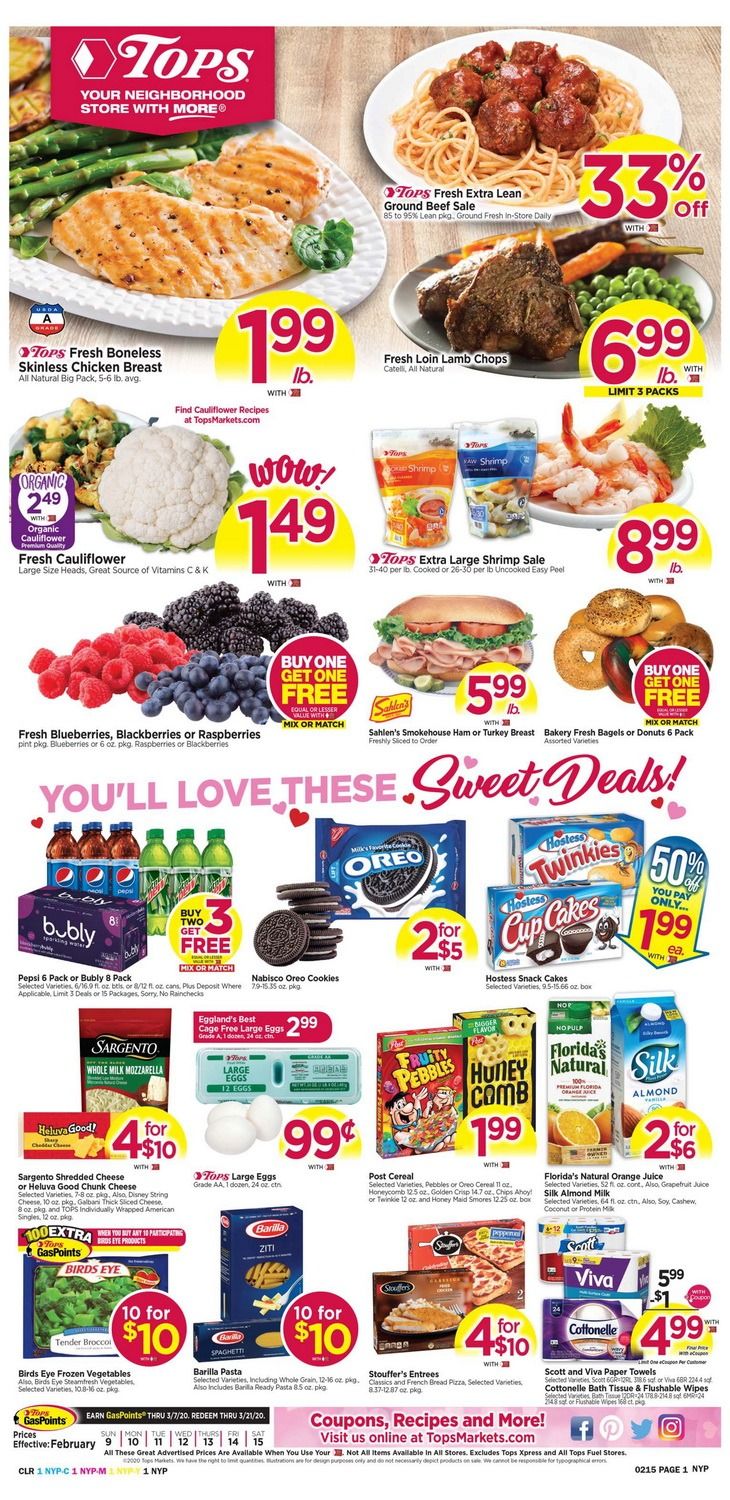Tops Weekly Circular Feb 09 Feb 15, 2020