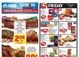Vons Weekly Ad Feb 19 – Feb 25, 2020