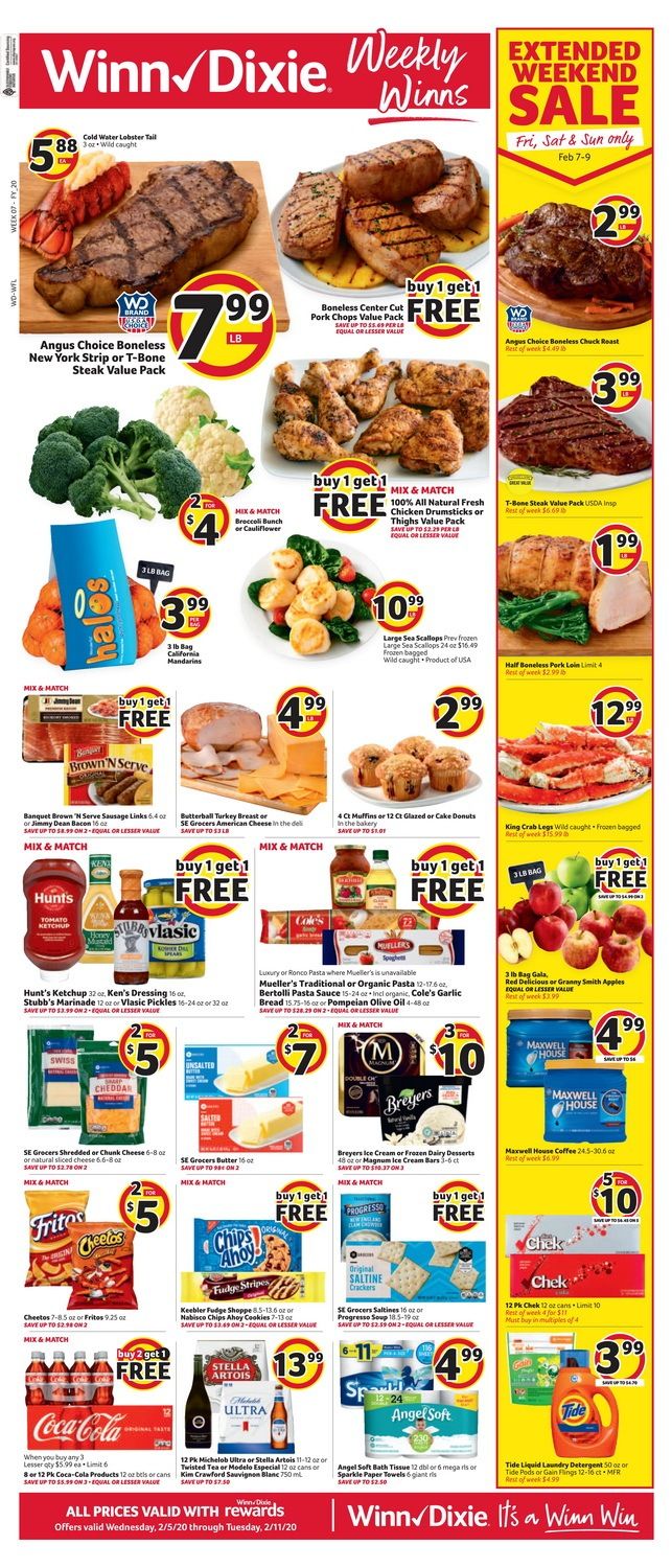 Winn-Dixie Weekly Ad Feb 05 – Feb 11, 2020