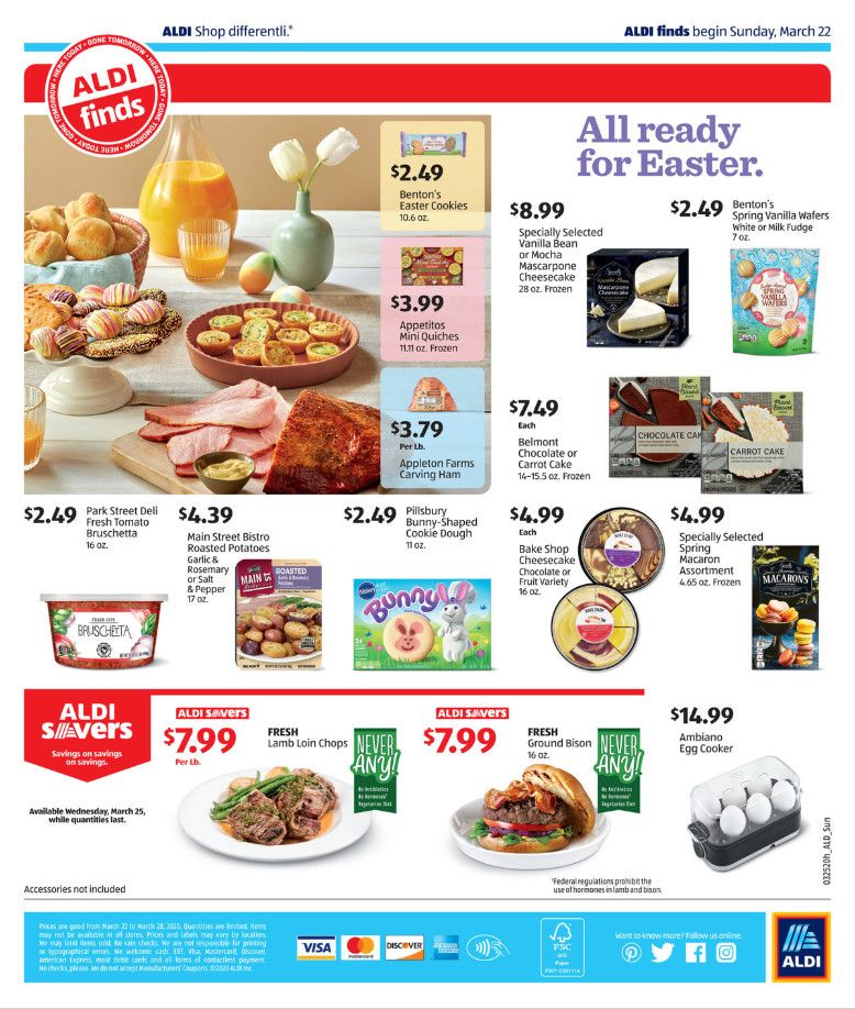 ALDI Instore Ad Sneak Peek Mar 22 Mar 28, 2020