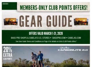 Bass Pro Shops Gear Guide Sale Mar 01 – Mar 31, 2020