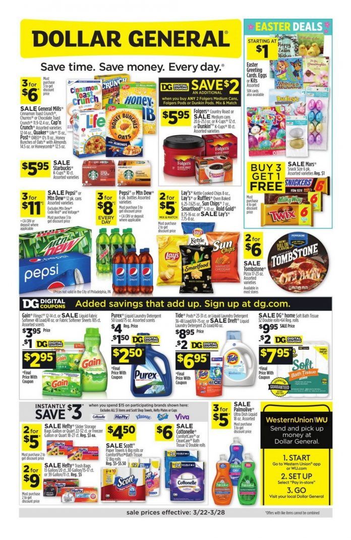 Dollar General Weekly Ad Mar 22 Mar 28, 2020